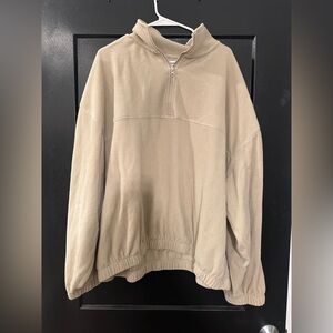 ASOS Women’s Beige Fleece Half-Zip Pullover